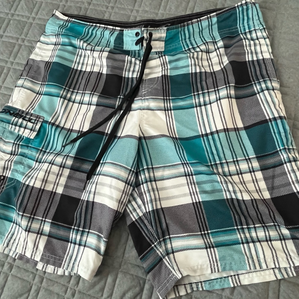 Blue/Black/White Size 40 O’Neill Board Shorts